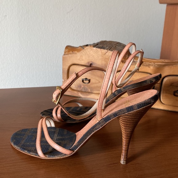 Fendi Vintage Zucca Pattern Strap Sandals - Picture 2 of 9